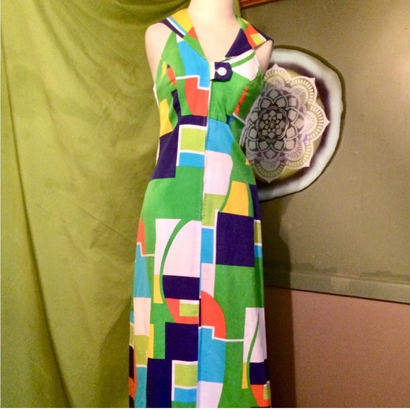 vintage 60s Mondrian-inspired dress - Picture 2 of 8
